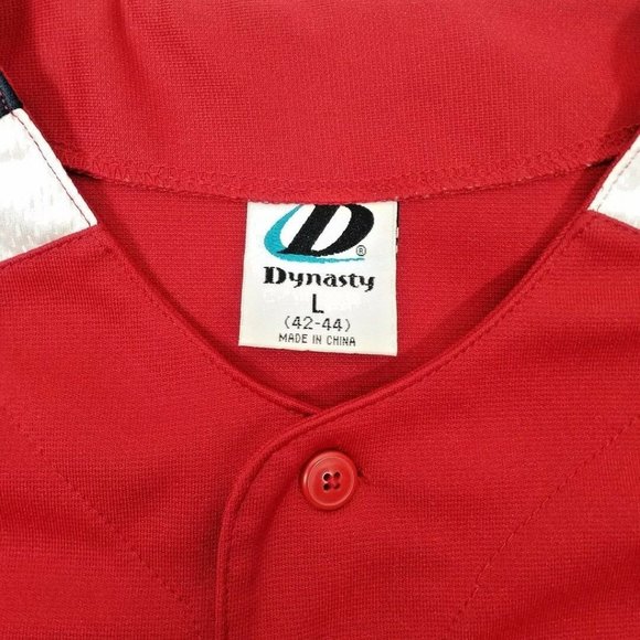 Dynasty St. Louis Cardinals MLB Short Sleeve Red Jersey Shirt Mens Large 42-44 - Picture 8 of 9
